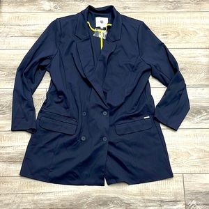 BetaBrand blue boyfriend blazer XXL button and zipper